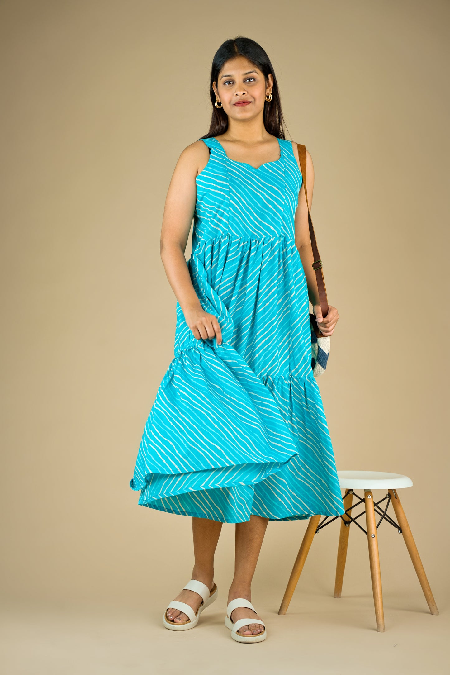 Clover Blue Stripe Maternity Dress