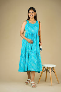 Clover Blue Stripe Maternity Dress