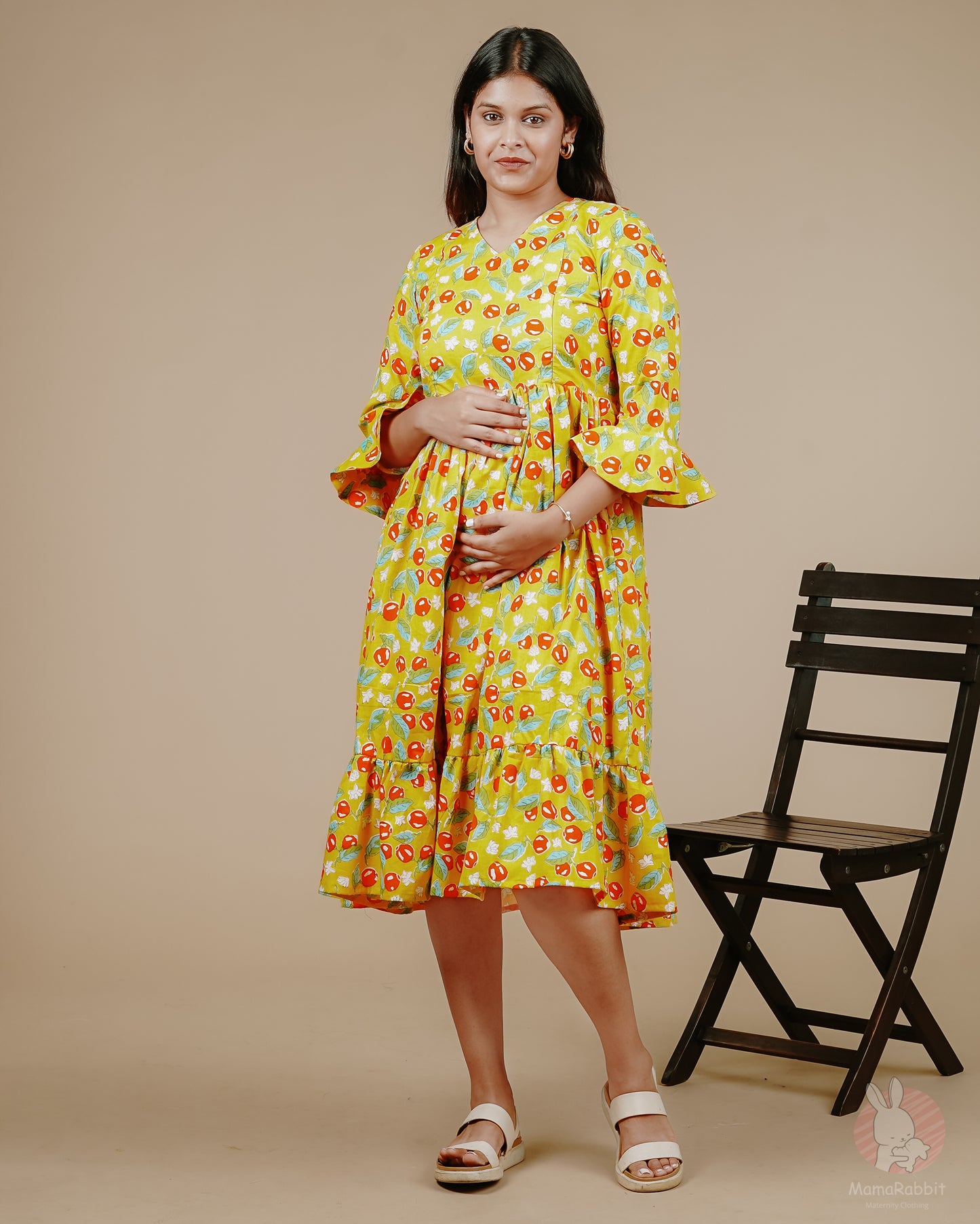 Selah Yellow Maternity Dress