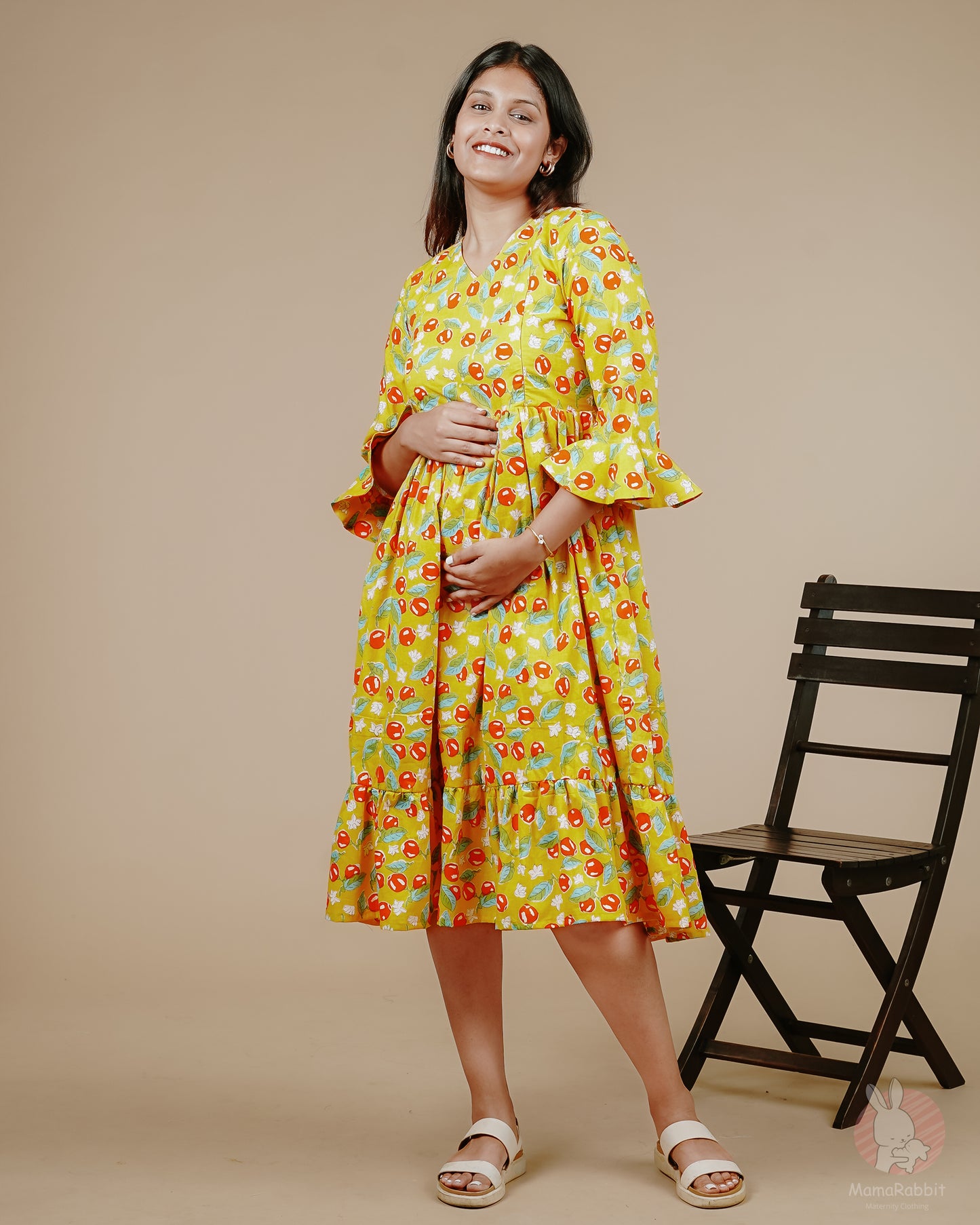 Selah Yellow Maternity Dress