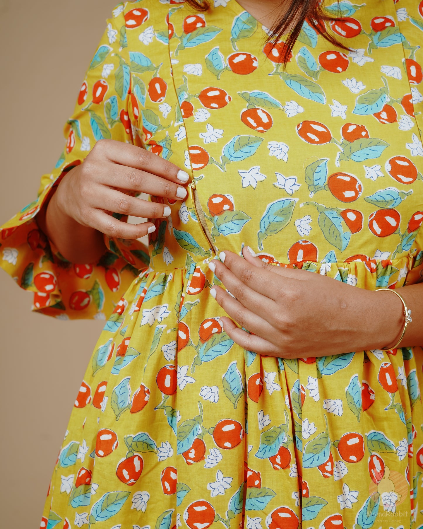 Selah Yellow Maternity Dress